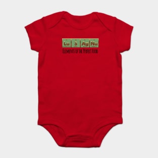 LaSAgNa Periodic Table of Elements the perfect food Baby Bodysuit